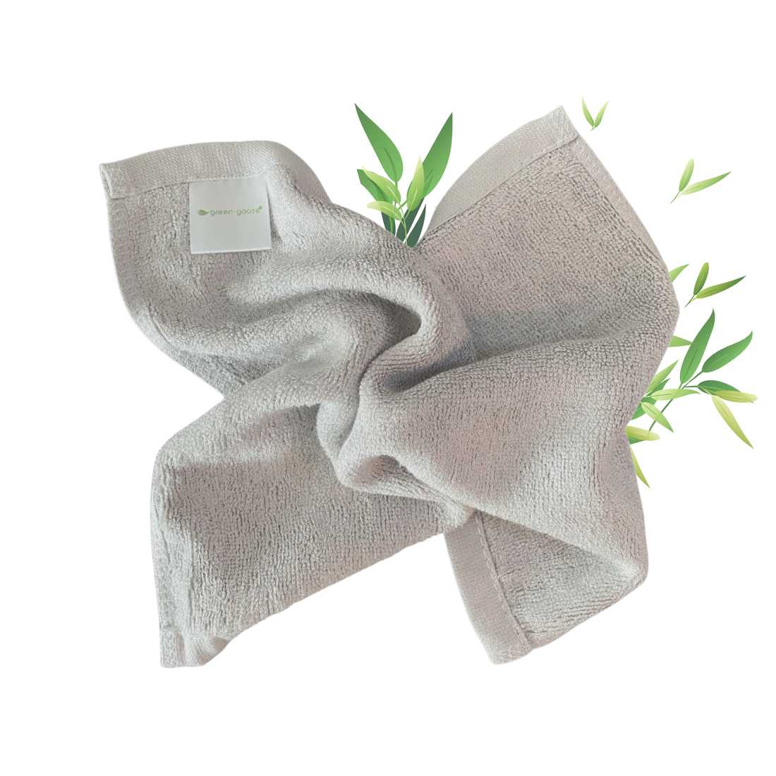 Bamboo Wash Cloths | 6 Pieces | Gray green-goose