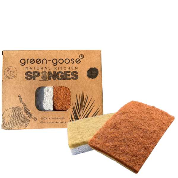 green-goose Bio Kitchen Sponge Duo | Sisal and coconut green-goose