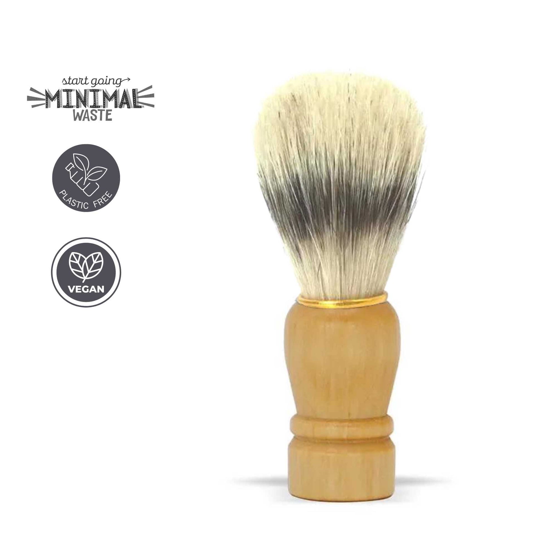 green-goose Classic Razor with Shaving Soap and Shaving Brush | Silver green-goose