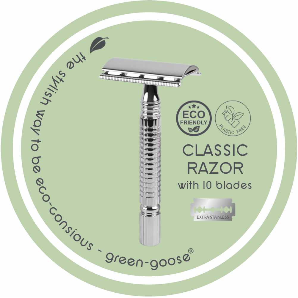 green-goose Classic Shaving Set | Silver green-goose