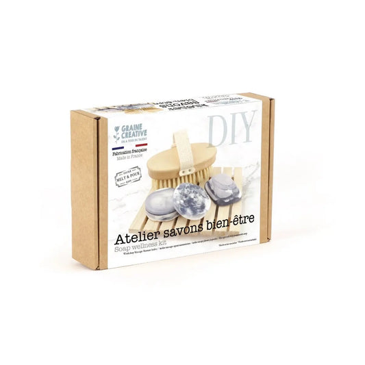 DIY kit zeepset met massageborstel handgemaakteskincare