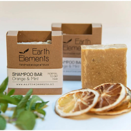 Earth elements shampoobar sinaasappel & munt handgemaakteskincare