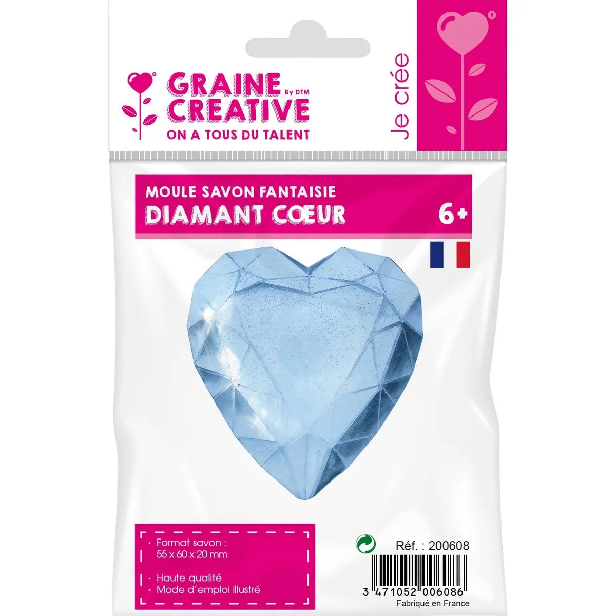 Graine creative mini diamond hart zeepvorm handgemaakteskincare