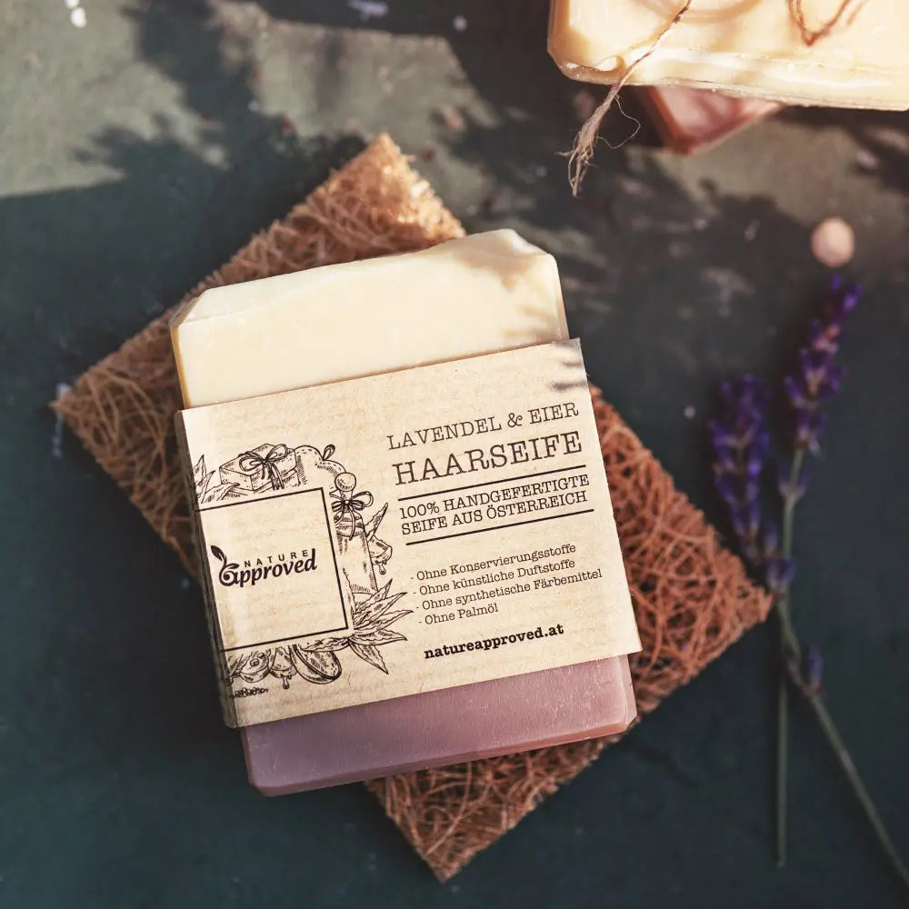 Nature approved lavendel & ei haarzeep handgemaakteskincare